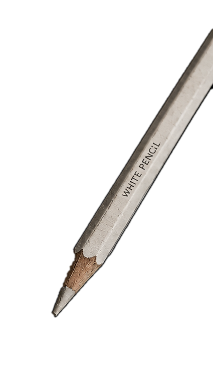 Matita bianca appoggiata